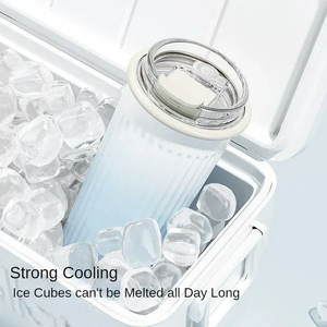 Large Capacity Stainless Steel Insulation <b>Cup</b> Outdoor Cold Hard <b>Cup</b> Gradient Color Portable Dual Drink Coffee Mug <b>Straw</b> Mug - Product Image 2