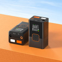 Démarreur de batterie et compresseur d'air portable MAX 150 PSI pour moto et voiture, gonfleur de pneus d'urgence avec arrêt automatique, écran numérique et lumière LED