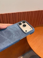 Coque de téléphone antichoc durable aspect denim pour iPhone 17 Pro Max avec anneau magnétique intégré, légère et semi-enveloppante
