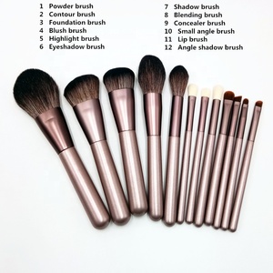 Juego <span class=keywords><strong>de</strong></span> brochas para maquillaje, caja <span class=keywords><strong>de</strong></span> regalo, 12 unidades, logotipo profesional - Product Image 6