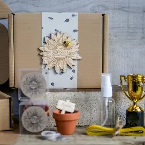 Indoor Herb Garden Starter Kit Sunflower Growing Competition Set plant grow kit gift box