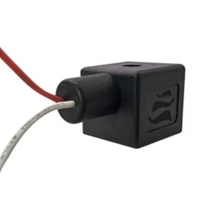 Connecteur de bobine solénoïde de tension AC/DC Alahot pour vanne à diaphragme, matériau nylon OEM, voyant lumineux LED, brun foncé