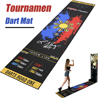Tapis de fléchettes imprimé sur mesure, ligne de lancer Oche, durable, absorbant les chocs, en nylon/polyester, 50x300cm, tapis de fléchettes pour fléchettes d'intérieur