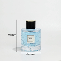 Flacon de parfum en verre vide de 100 ml, vente en gros, forme cylindrique ronde avec pulvérisateur pour huile parfumée