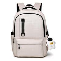 Sac à dos imperméable en polyester RFID 20-39 L, fermeture éclair, dos ergonomique, pour l'école et les voyages