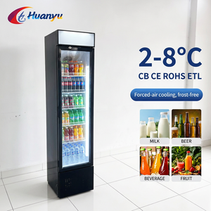 Réfrigérateur commercial étroit et compact à porte vitrée simple, refroidisseur de boissons vertical pour café et restaurant - Product Image 2