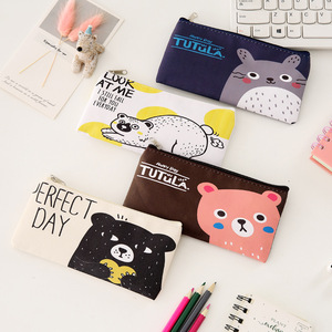 Nouveauté : Trousse à crayons en toile avec fermeture éclair, pochette de rangement pour papeterie, trousse de toilette avec impression de logo personnalisé - Product Image 1