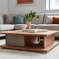 Table d'appoint carrée en bois de luxe léger pour salon, personnalisable, en promotion à l'étranger