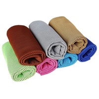 Toalla Fría Personalizada para Deportes al Aire Libre, de Secado Rápido, Absorbente de Sudor, Refrescante, para Fitness, Color Sólido, para Camping