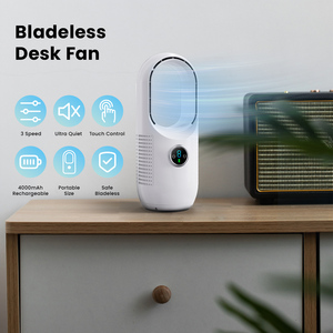 2025 UML-008 <b>Portable</b> Intelligent Cooling Air Bladeless Electronic Circulation Fan <b>Table</b> Fan for Home Office Air Purifier Coolin - Product Image 1