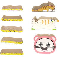 Planche à gratter pour chat interactive personnalisée, papier à gratter en carton ondulé de base en forme de I emballé dans un carton