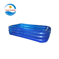 Piscine gonflable rectangulaire pliable sur mesure, grande, écologique, imperméable, transparente en PVC, pour enfants et adultes, portable