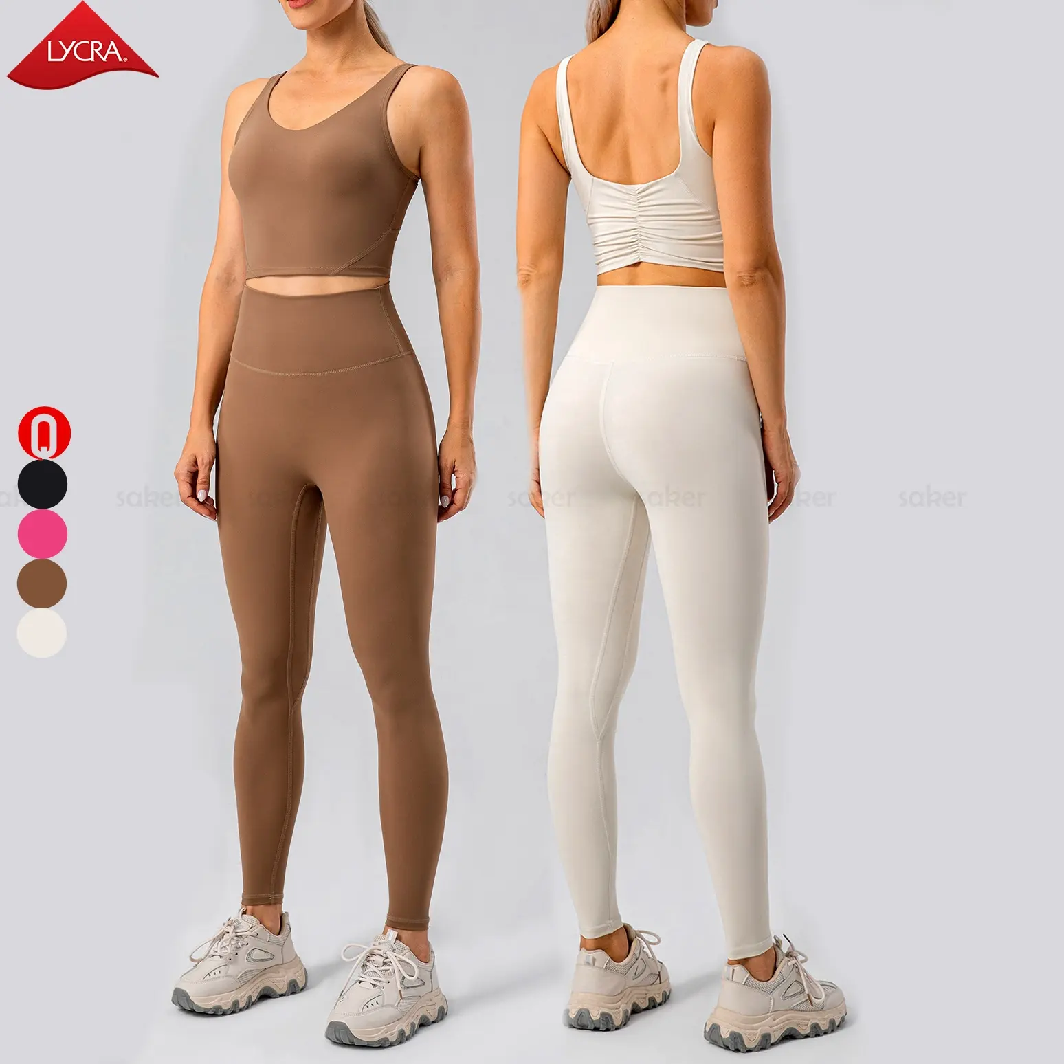 Ensemble de vêtements de yoga pour femmes, fitness personnalisé, taille haute, combinaison d'entraînement, course, ensemble de soutien-gorge de yoga léger, été, 2023