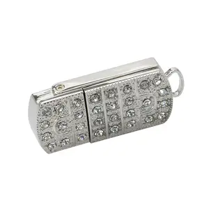 Cute Pendant Jewelry 3.0 Flash Drive for Girls Fashion Diamond Necklace Memory Stick