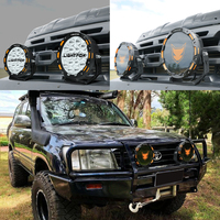Projecteurs LED de Voiture Ronds LIGHTFOX Étanche en Aluminium 7 Pouces, Phares de Conduite et Spotlights Offroad pour Pare-Chocs de Camion 4x4