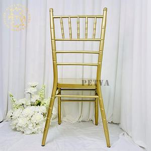 Groothandel Witte Stoelen Chiavari Metalen Frame Dineren Goud Stapelen Metalen Aluminium <span class=keywords><strong>Hotel</strong></span> Banketstoel Voor Evenement Gebruikt - Product Image 2