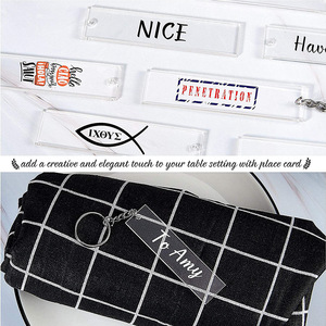 Custom Creative Acrylic <b>Keychain</b> Transparent Irregular Shape Small Pendant UV Printed DIY Label Decoration Cartoon Style - Product Image 2