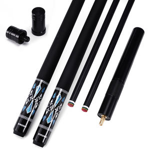 高品位カーボンビリアードキュー147cmステンレス鋼インターフェースファームとタイト11.5mm/12.5mmチップ1/2スプリット - Product Image 1