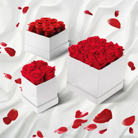 Roses stabilisées de longue durée conservées personnalisées boîte-cadeau de roses éternelles éternelles pour petite amie ou femme pour la Saint-Valentin