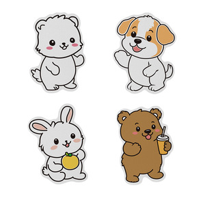 Personalized and creative cartoon puppy reflective warning <b>stickers</b>, <b>waterproof</b> and sunproof electric vehicle scratch - Product Image 1