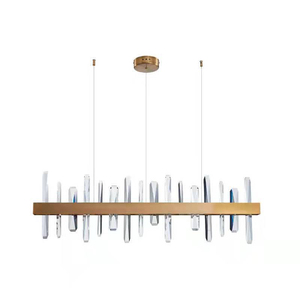 Hậu hiện đại đơn giản ánh sáng sang trọng pha lê đèn Bắc Âu sáng tạo thép không gỉ treo chiếu sáng cho phòng khách Đèn trần - Product Image 2