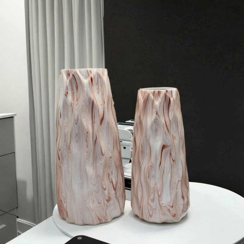 Contemporary White Ceramic Vase Number Snuggle