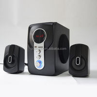 Sistema de Altavoces BT de 2.1 Canales con Pantalla de Reloj y Control Remoto para Uso con Computadora