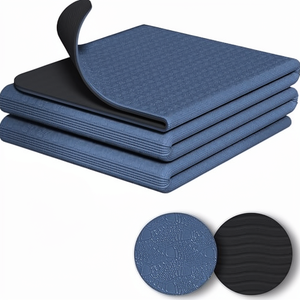 Tapis de yoga pliable Hydefoam, design bicolore, antidérapant, en TPE, épaisseur 6 mm, <span class=keywords><strong>pour</strong></span> les voyages, les sports de plein air et les entraînements en parc - Product Image 1
