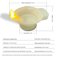 Lampe à huile électronique LED miniature étanche en PP, contrôlée par interrupteur, pour la décoration de temples, de prières, de festivals et de maisons - Vente en gros