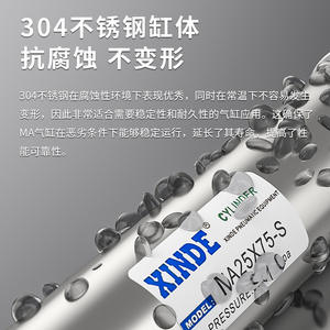 Mini Cilindro Personalizado No Estándar de Acero Inoxidable MA16*25/50/75/100/125/150/200/500-S-CA - Product Image 4