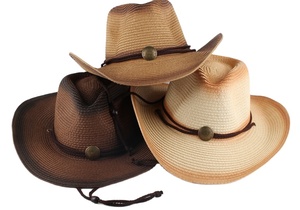 Bán buôn có thể gập lại rộng vành cao bồi giấy <span class=keywords><strong>hat</strong></span> vành lớn biểu tượng tùy chỉnh thoải mái Panama mũ cho người lớn du lịch hàng ngày - Product Image 4