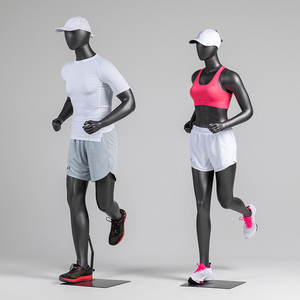 Maniquí Deportivo Masculino Ajustable de Cuerpo Completo Kainice Athletics, Soporte de Exhibición de Fibra de Vidrio Negro con Trípode, Maniquí Deportivo de Fútbol - Product Image 2
