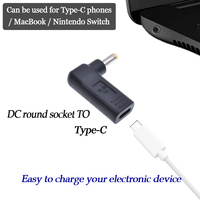 Adaptateur USB-C vers DC coudé pour port Type-C vers PD65W 2507 3011 35135 40135 4017 4817 pour ordinateurs portables et téléphones Type-C