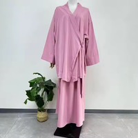 Ensemble coordonné Nida, jupe kimono, vêtements islamiques du Ramadan, ensemble musulman 2 pièces, robes modestes pour femmes musulmanes, ensembles musulmans