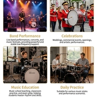 Professional Concert-Grade Portable Acoustic Kit with Complete Percussion Instruments for Drum Players