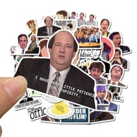 50 pegatinas Washi de la serie de TV The Office para mesa, monopatín, equipaje, portátil, motocicleta, coche, etiquetas adhesivas