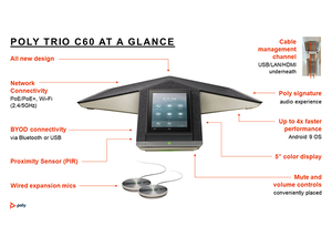 Téléphone de conférence Poly <span class=keywords><strong>Trio</strong></span> C60 IP pour Microsoft Teams, entièrement radioéquipé et compatible PoE - Product Image 6