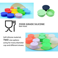 Vente en gros de couvre-boisson personnalisé chouchous tissu élastique silicone café sippy tasse couvercle alimentaire couvre-grande boisson ensemble de couleurs