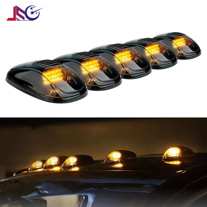 Lampes à lentille fumée noire 12V autres accessoires d'éclairage de voiture LED marqueur de toit de cabine lumière de travail en cours d'exécution pour camionnette SUV 4x4