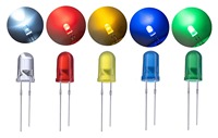 Lámpara LED DIP de 3mm 5mm 8mm en Línea con Colores de Emisión Blanco Cálido 0.06W DC 6V para Indicador de Pantalla