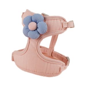 Nova Coleira Peitoral Estilo Colete para Gatos com Estampa Floral, Confortável e Respirável para Gatinhos - Product Image 4