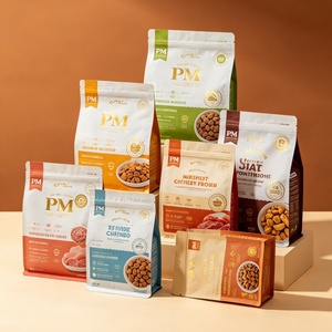 Sacs en papier kraft écologiques personnalisés pour épices, noix, aliments pour animaux de compagnie, sachets biodégradables à fond plat, emballage alimentaire en gros - Product Image 2