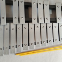 37-Note Foldable Glockenspiel with Stand & Music Score Holder Professional Aluminum Percussion Instrument for Music