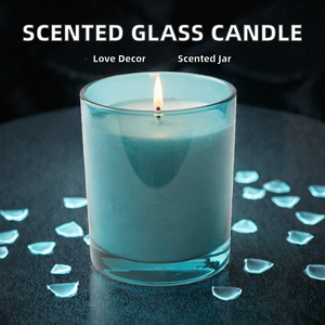 BEST Lcglass Custom Scented Glass Candle Jar Clear Letterpress Printed <b>Candlestick</b> <b>Holder</b> for Home Decoration Christmas Easter - Product Image 2