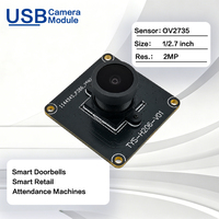 Módulo de Cámara USB OV2735 de Bajo Consumo, 2 Megapíxeles, 1080P CMOS, Mini Placa de Cámara con Lente Gran Angular para Sistemas Integrados e IoT