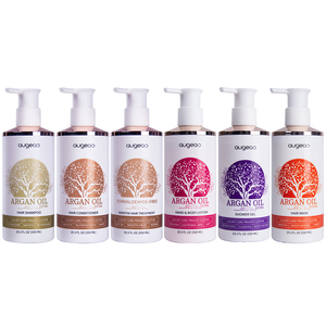 Tratamiento Capilar de Queratina Herbal Vegana Orgánica con Aceite de Argán, Sin Formaldehído, 19.3 Fl Oz, Set de Cuidado Capilar Reparador y Suavizante - Product Image 1
