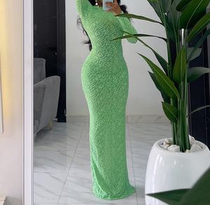 Viviblook เดรสแม็กซี่ทรงสลิมฟิตแขนยาวคอกลม2024สำหรับผู้หญิงเสื้อผ้าฤดูหนาว Z1130DS04ฤดูใบไม้ร่วง - Product Image 3