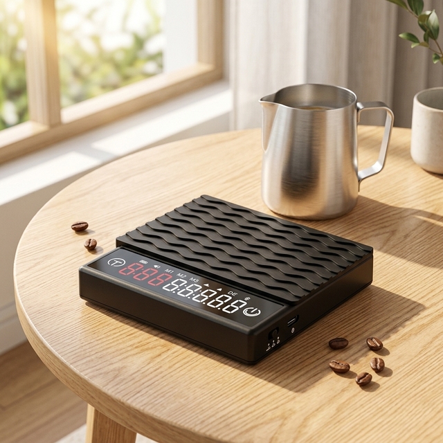 HIGHWIN 3kg/1g Electronic Battery Powered Waterproof Smart Drip Coffee Scale Timer Portable Digital Kitchen Scale