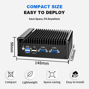 Nueva Computadora Integrada Intel Celeron J6412 de Cuatro Núcleos, 4*Inter I226, <span class=keywords><strong>Mini</strong></span> PC Industrial con 2 Puertos Seriales, HDMI+DP - Product Image 4