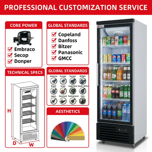 Refrigerador Vertical para Bebidas con Puerta de Vidrio y Logotipo Personalizable, Ahorro de Energía, para Uso en Bares - Product Image 2